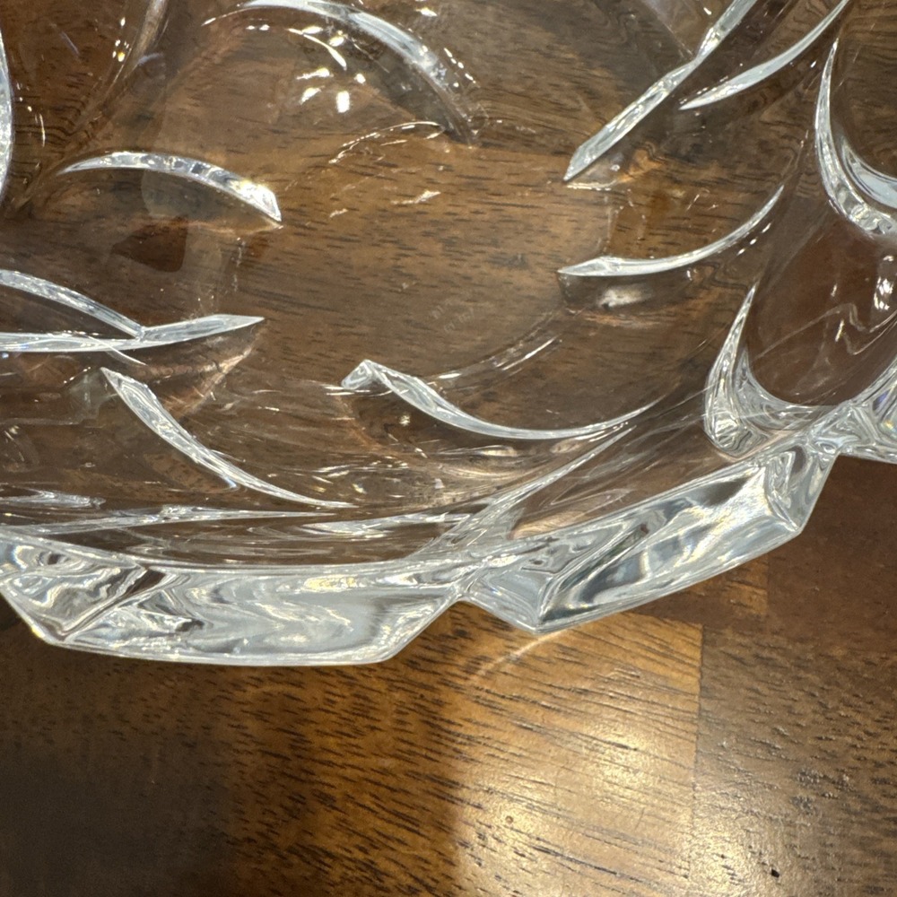 Waterford Crystal candy trinket Dish Leaf Shaped Bowl Lismore Essence pattern - Picture 5 of 9
